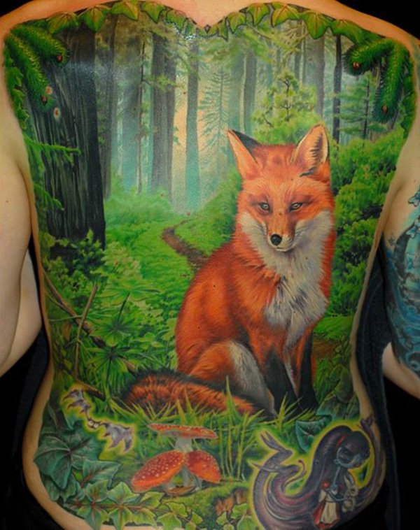 tatuaggio volpe 46