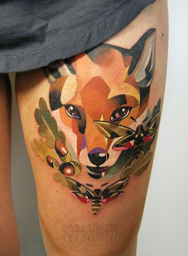 tatuaggio volpe 62