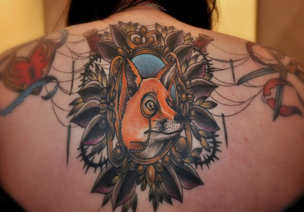 tatuaggio volpe 64