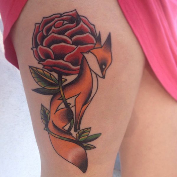 tatuaggio volpe 66