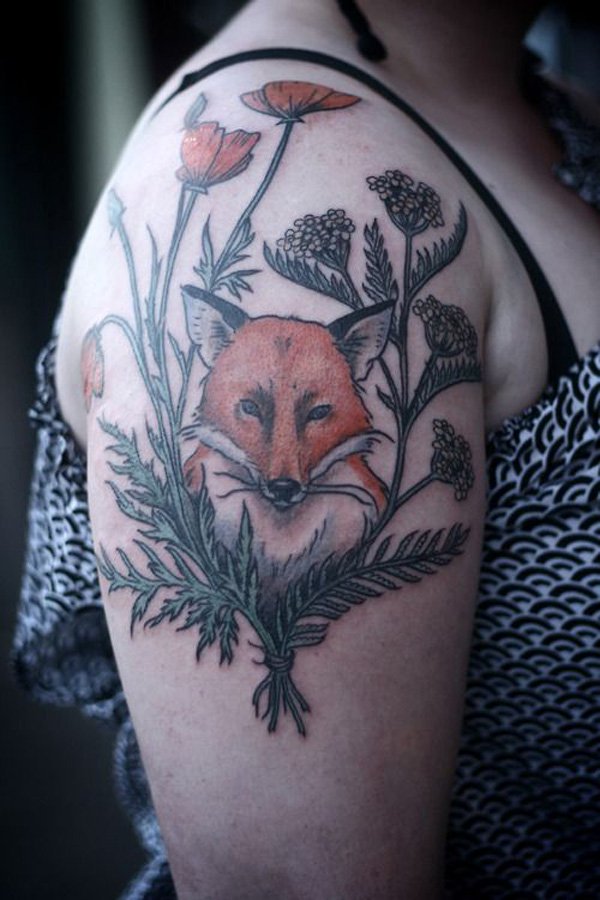 tatuaggio volpe 70