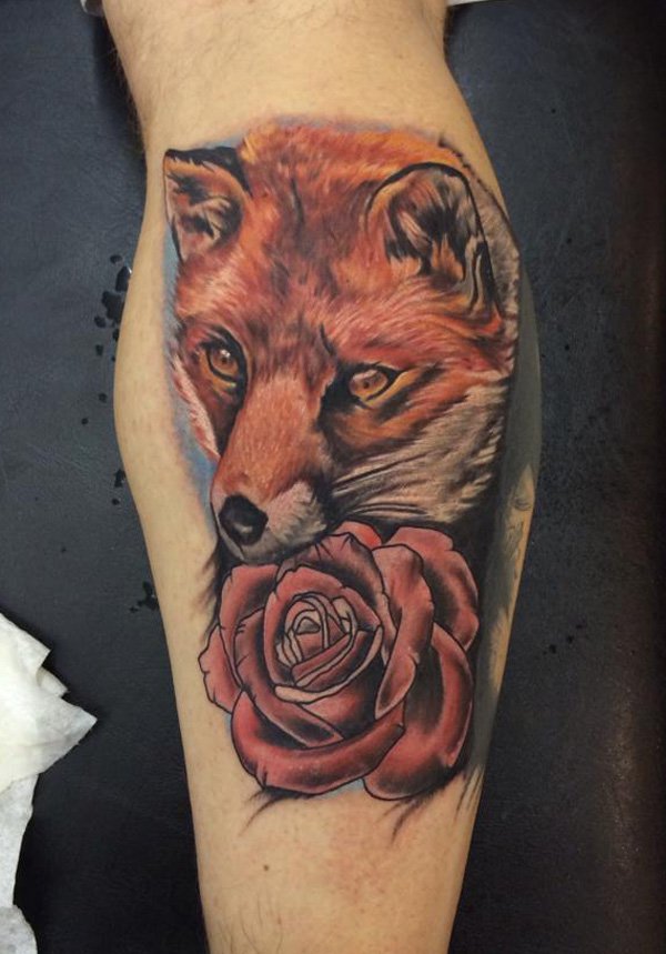tatuaggio volpe 74