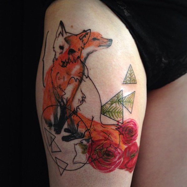 tatuaggio volpe 76
