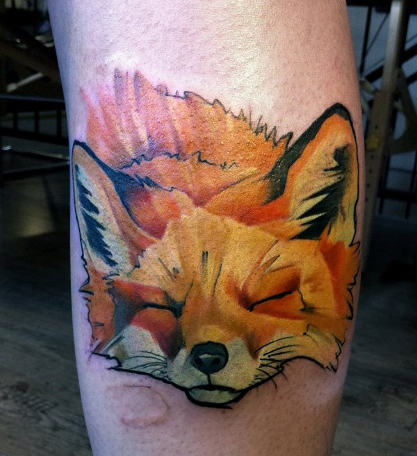 tatuaggio volpe 80