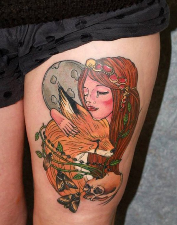 tatuaggio volpe 86