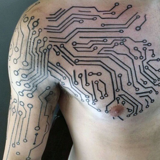 tatuaggio circuito elettrico 103
