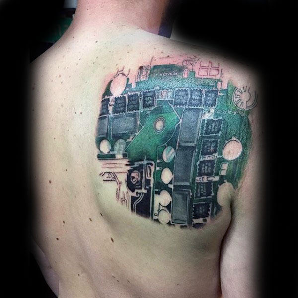 tatuaggio circuito elettrico 53
