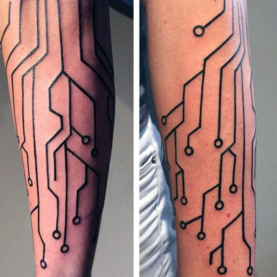tatuaggio circuito elettrico 61
