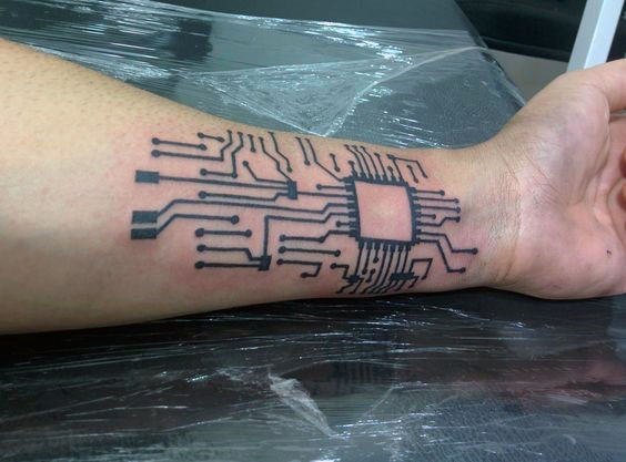 tatuaggio circuito elettrico 81
