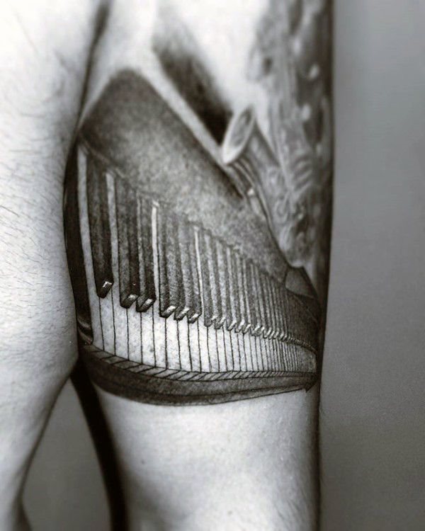 tatuaggio pianoforte tastiera 15