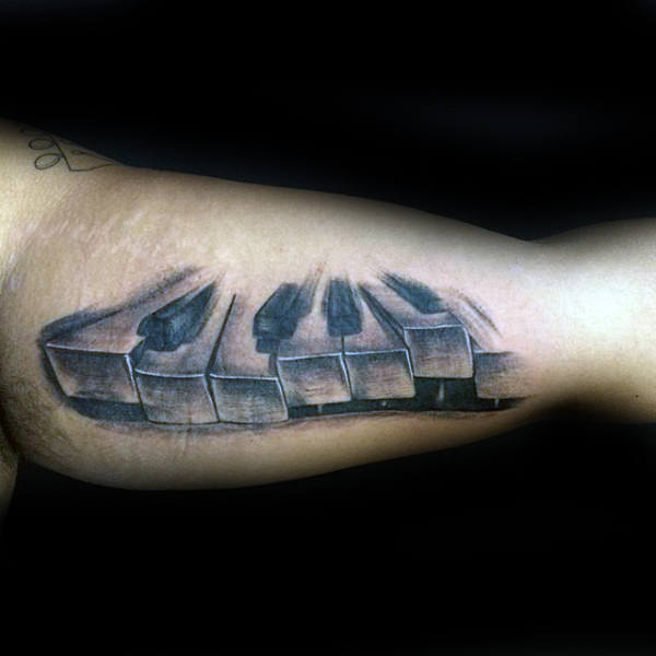 tatuaggio pianoforte tastiera 53