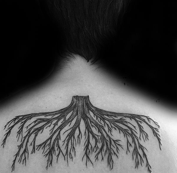 tatuaggio radici di albero 13