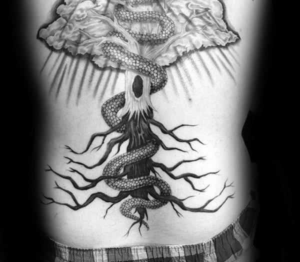 tatuaggio radici di albero 35