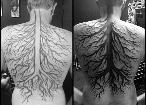 tatuaggio radici di albero 59