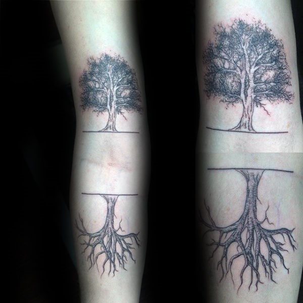 tatuaggio radici di albero 61