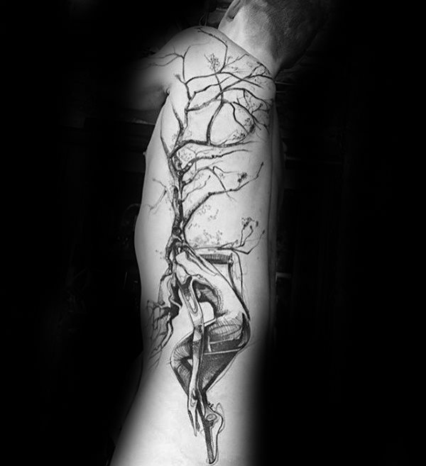 tatuaggio radici di albero 83