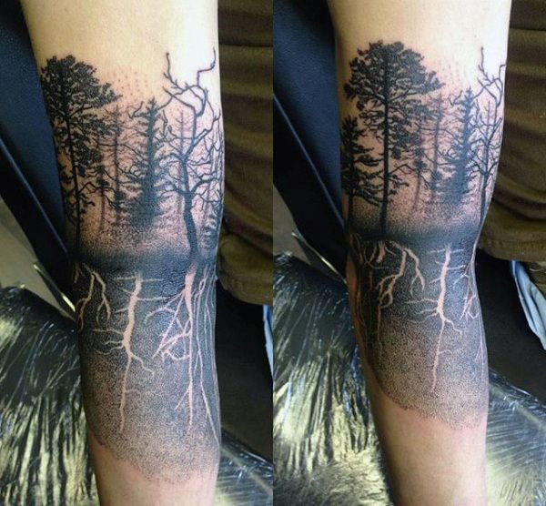 tatuaggio radici di albero 93