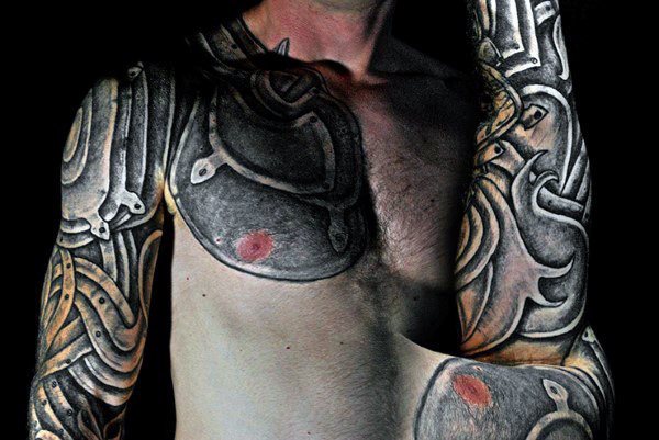 tatuaggio armatura 45
