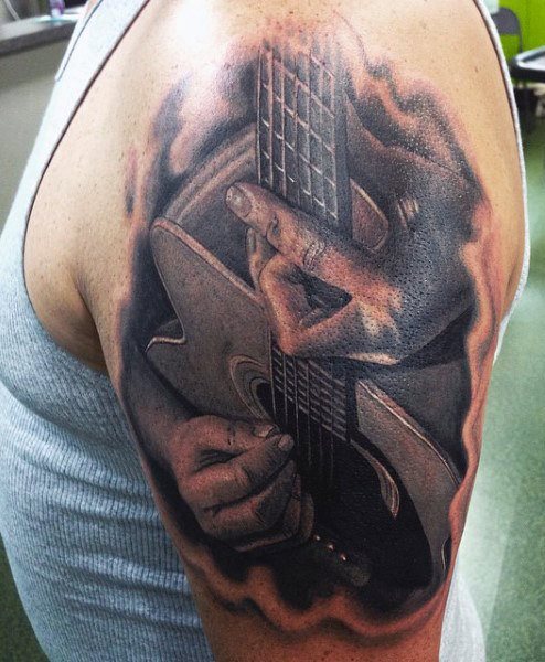 tatuaggio chitarra 83