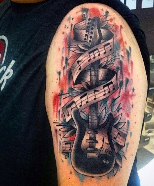 tatuaggio chitarra 93