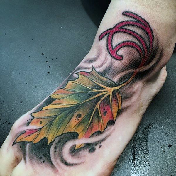 tatuaggio foglia 03