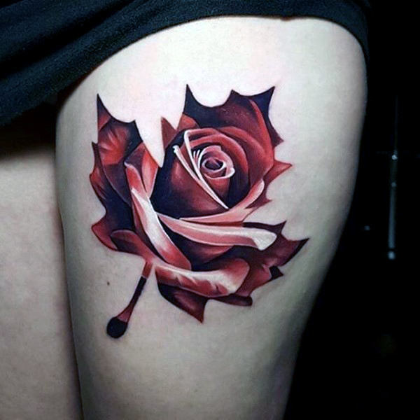 tatuaggio foglia 07