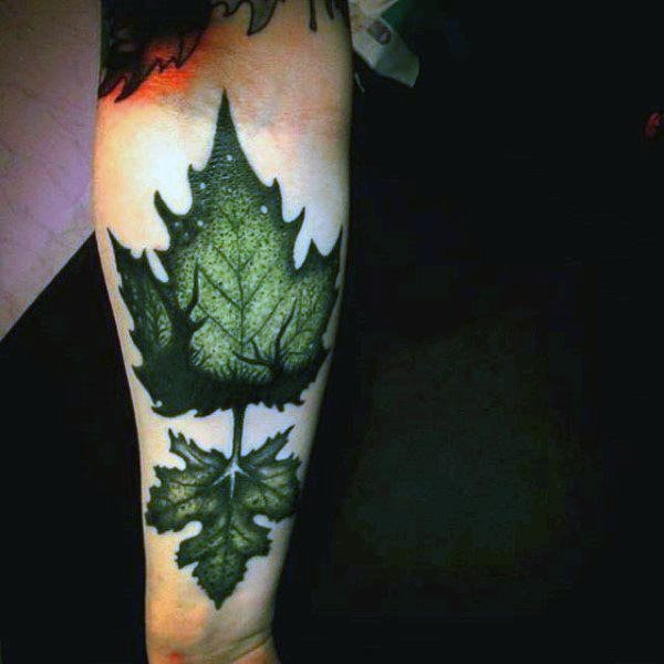 tatuaggio foglia 39
