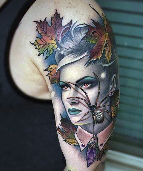 tatuaggio foglia 85