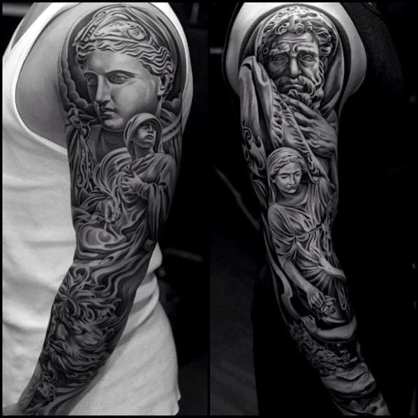 tatuaggio statua romana 35