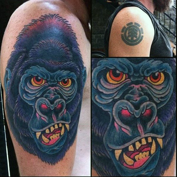 tatuaggio gorilla 112