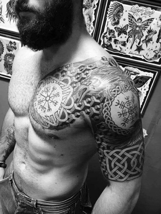 tatuaggio simbolo vichingo aegishjalm 13