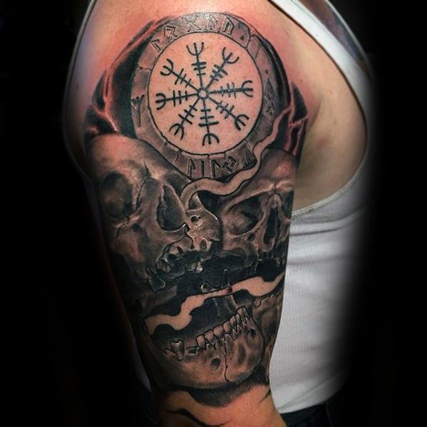 tatuaggio simbolo vichingo aegishjalm 39