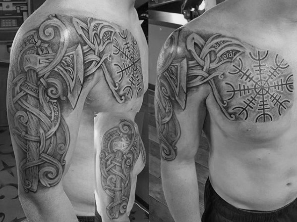 tatuaggio simbolo vichingo aegishjalm 49