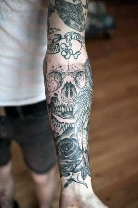 onderarm tattoo 187