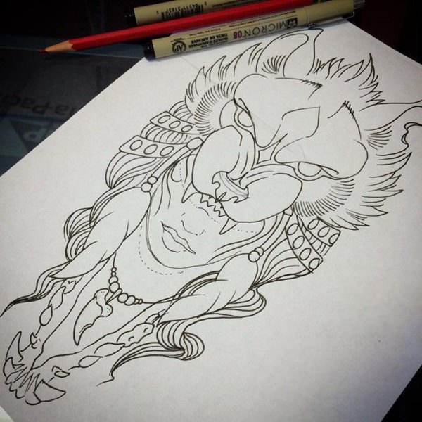 tatoeage wolf 130