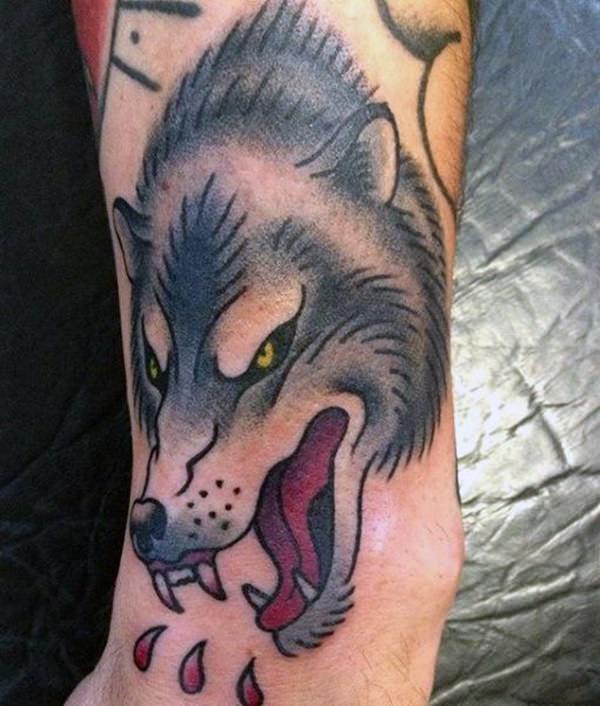 tatoeage wolf 164