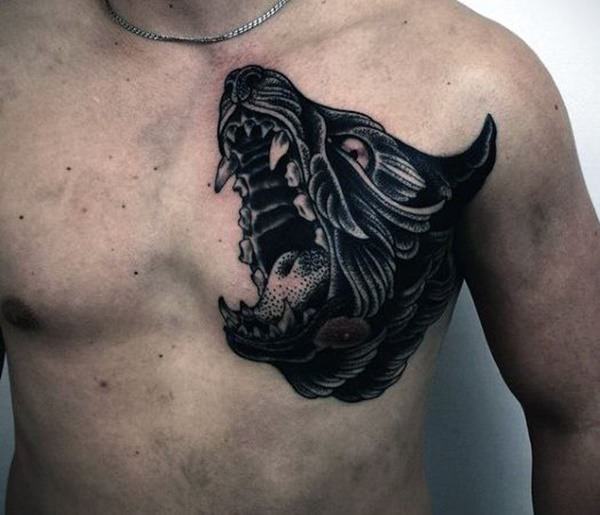 tatoeage wolf 174