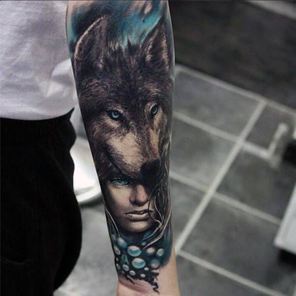 tatoeage wolf 175