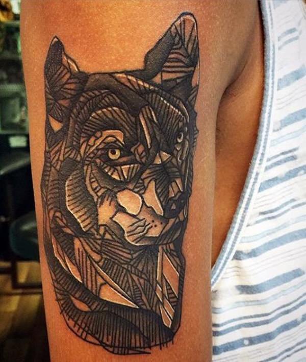 tatoeage wolf 177