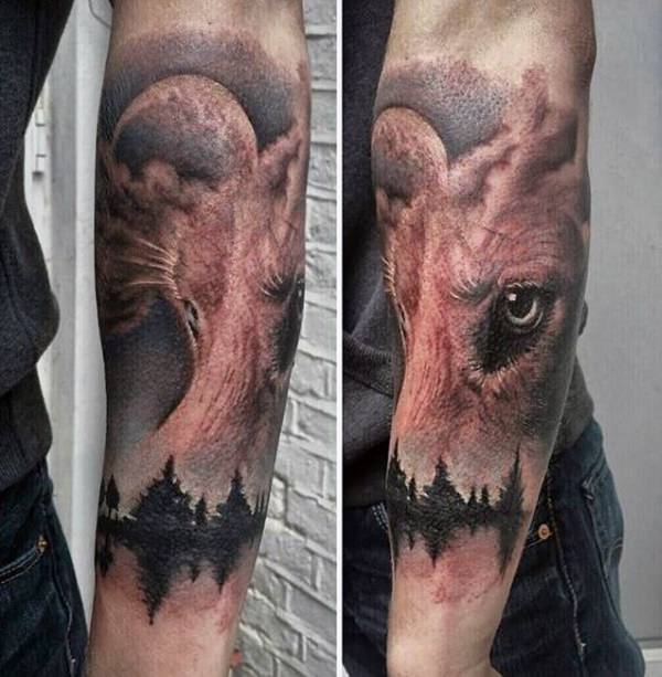 tatoeage wolf 185