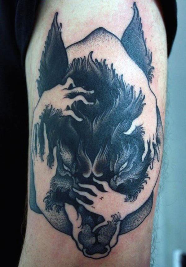 tatoeage wolf 187
