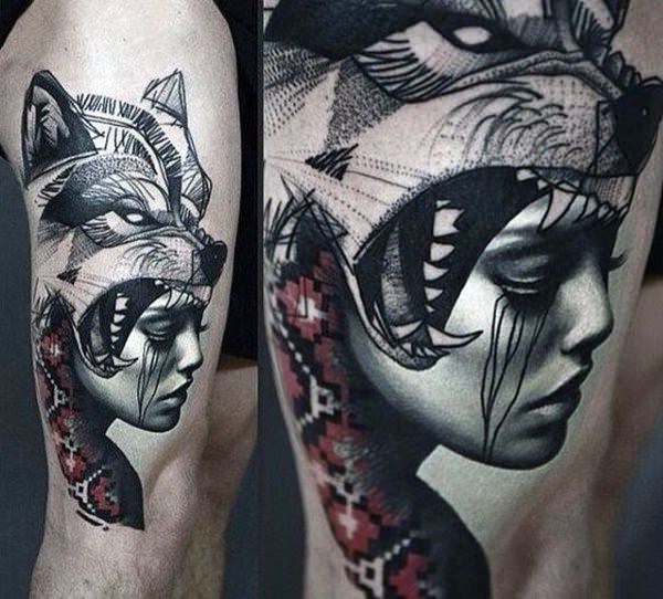 tatoeage wolf 194