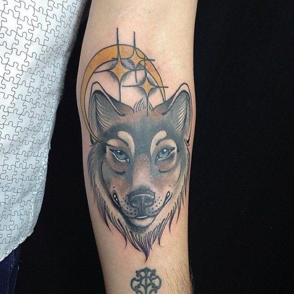 tatoeage wolf 200