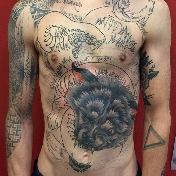 tatoeage wolf 201