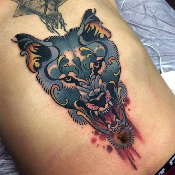 tatoeage wolf 205
