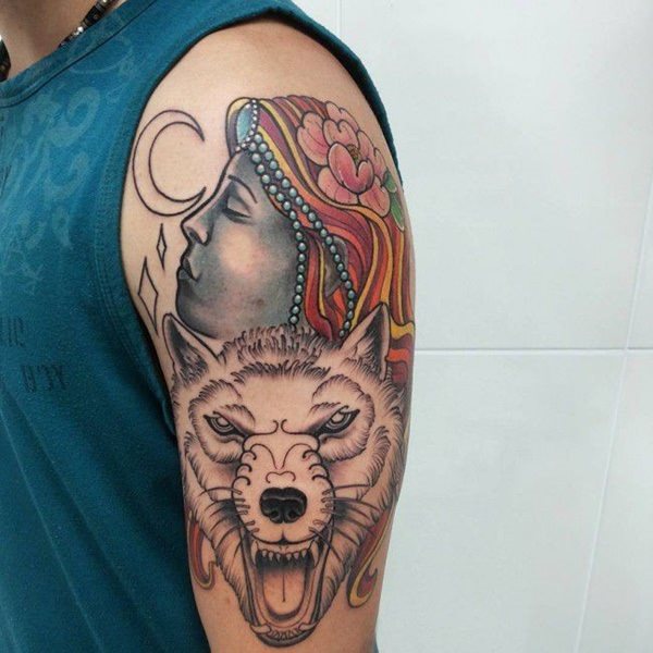 tatoeage wolf 212