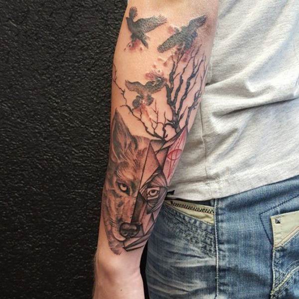 tatoeage wolf 218