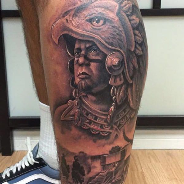 tatuaz aztecki 180