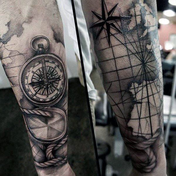 tatuaz kompas 168