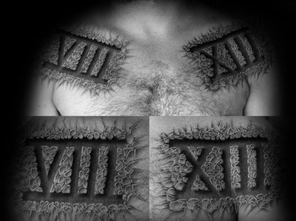 tatuaz cyfry rzymskie 105